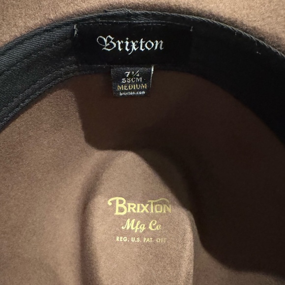 Brixton Wesley wool felt floppy hat size M in brown - Picture 2 of 2
